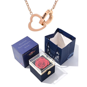 Eternal Rose Box - Engraved Necklace & Real Rose