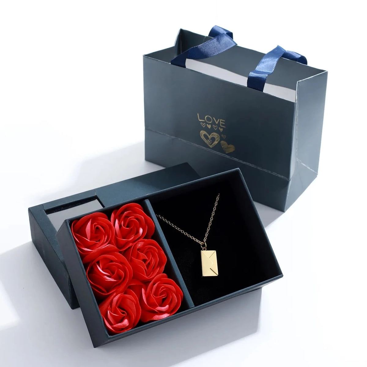 Love Letter Envelope with Rose Gift Box