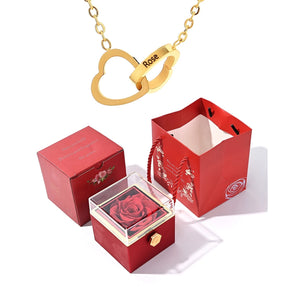 Eternal Rose Box - Engraved Necklace & Real Rose