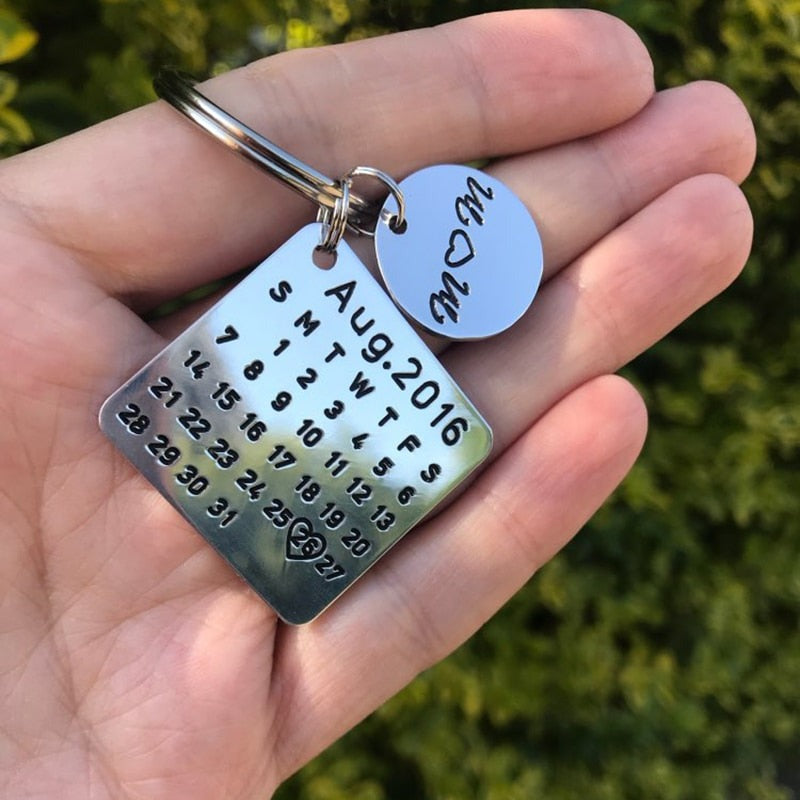 Personalized Calendar Keychain