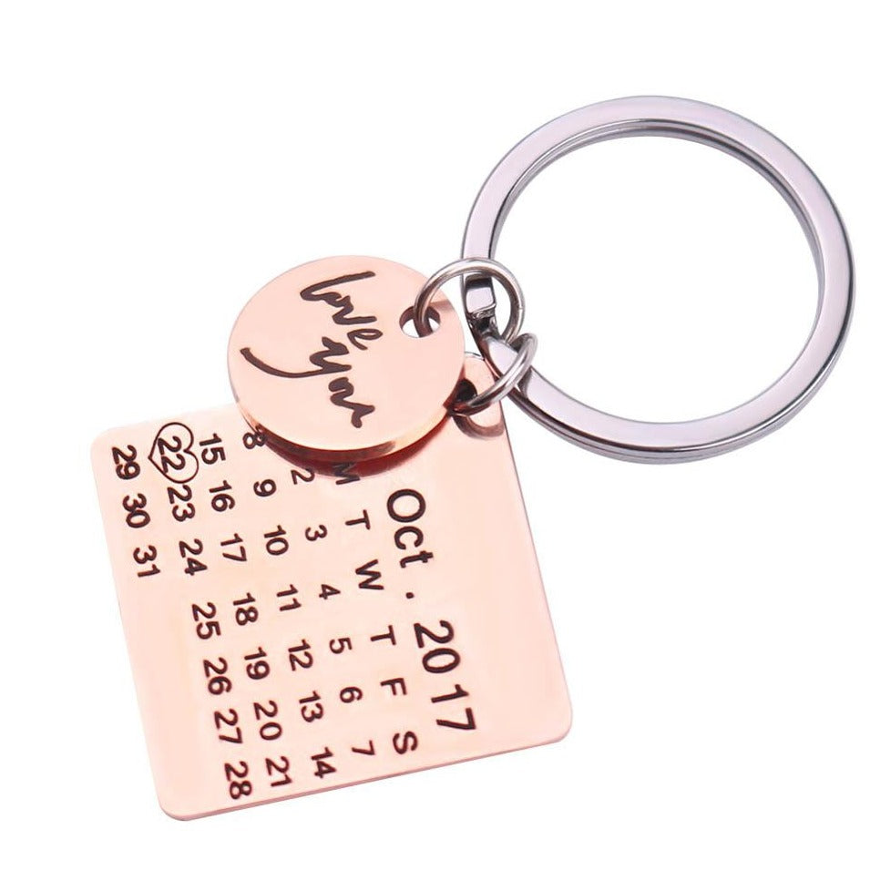 Personalized Calendar Keychain