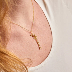 Birth Flower Name Necklace