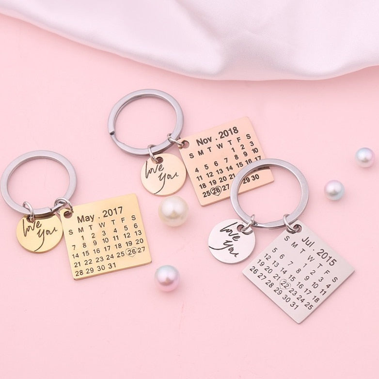 Personalized Calendar Keychain